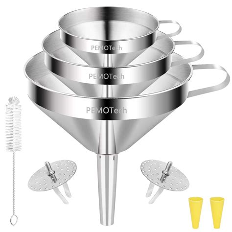 Funnels 6 In 1pemotech Large Stainless Steel Funnel Set 3 Pack 4
