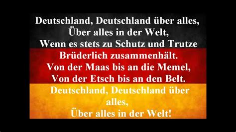 Deutschland.de aims to present a comprehensive, modern and topical picture of germany. German National Anthem - Deutschland Uber Alles (With Lyrics) - YouTube