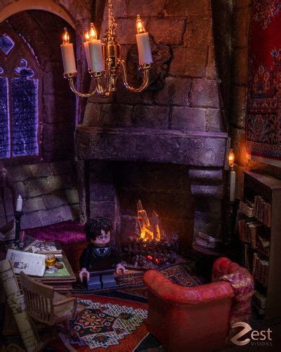 Gryffindor Common Room Lego Film Diorama Fireplace Scenes Home
