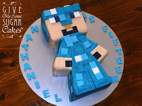Diamond Edition Minecraft Steve Cake Minecraft Steve Cake Minecraft