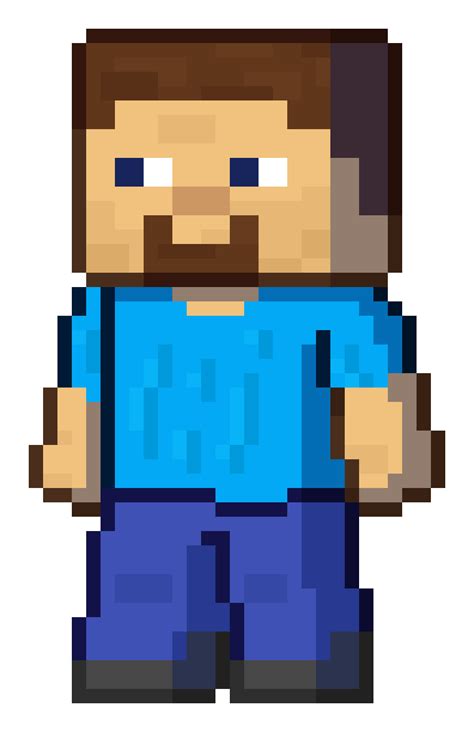 Minecraft Steve Pixel Art By Abdullahaswad Minecraft Steve Pixel Art