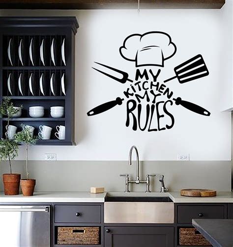 Vinyl Wall Decal Kitchen Quote Chef Restaurant Stickers Mural Unique G