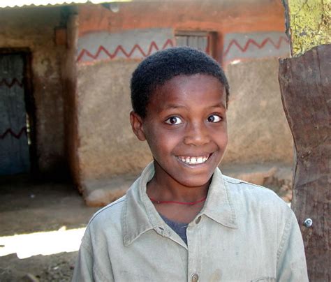 Fileyoung Boy In Front Of His Home Lalibela Wikimedia Commons