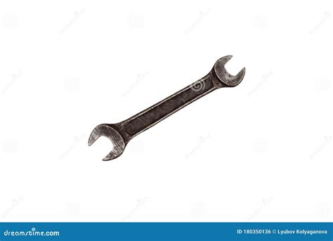 Different Size Wrenches Isolated On White Background Stock Photo