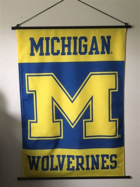 Michigan Wolverines X Single Sided Vertical Hanging Wall Banner EBay
