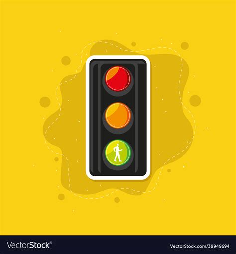 Traffic Light Sign Royalty Free Vector Image Vectorstock