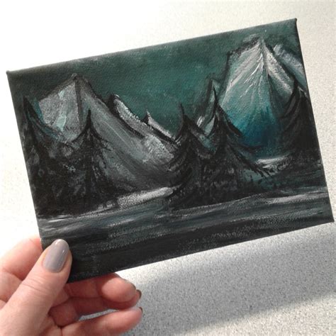 A Faithful Attempt Painting With Bob Ross Mini Acrylic Paintings