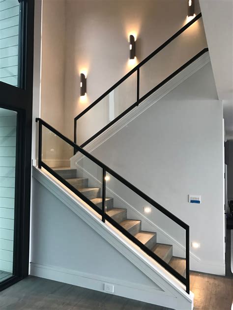 Steel And Glass Railing • Ot Glass In 2020 Home Stairs Design Stair