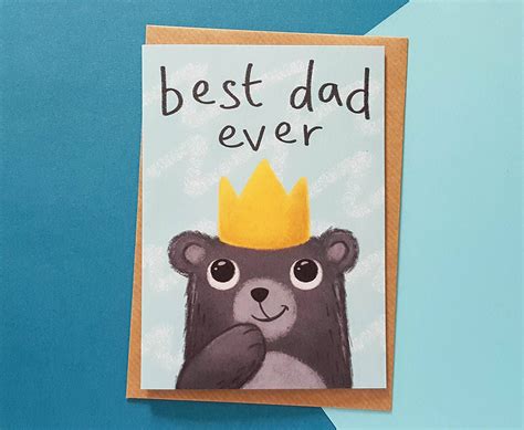 Best Dad Card Handmade Dad Birthday Card Cute Dad Card