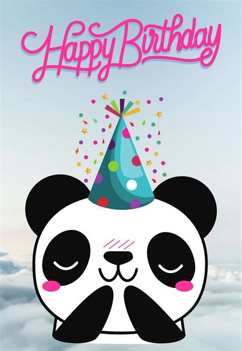 Panda Birthday Cards Birthday Card Printable Panda Birthday