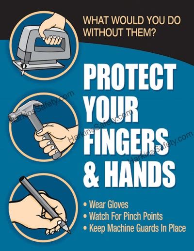 Protect Your Fingers And Hands Poster Pt539 Harkins Safety
