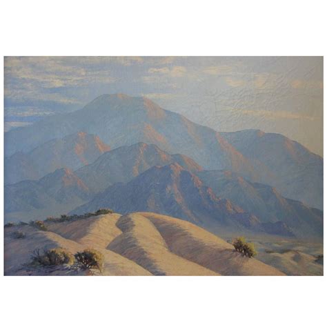 John William Hilton American Desert Oil Painting 1945 La Quinta Dunes