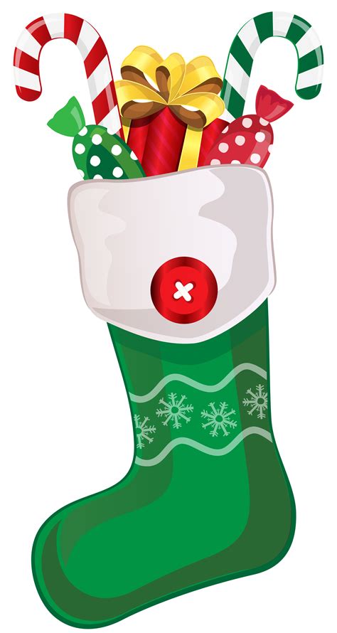 Candy stock photos and images (622,258). Christmas Green Stocking with Candy Canes PNG Clipart ...