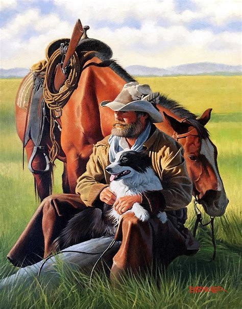 Keith Batcheller Respite On The Range Cowboy Art Cowboy Artists