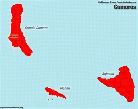 Comoros Population Cartogram A Map From The Worldmapper Wo Flickr