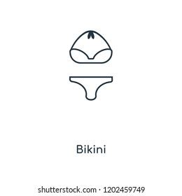 Bikini Concept Line Icon Linear Bikini Stock Vector Royalty Free Shutterstock
