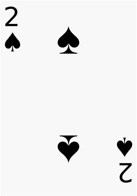 Two Of Spades Card Hd Png Download Kindpng
