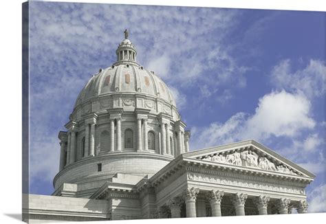 Low Angle View Of A Government Building Missouri State Capitol