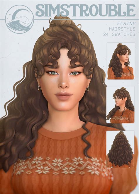 Sims 4 Elaine Hair At Simstrouble Cc The Sims