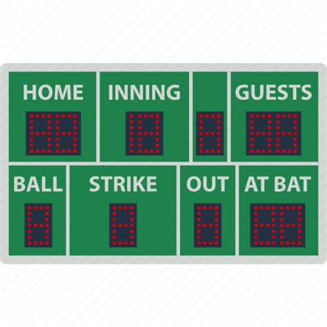 Baseball Design Display Game Score Scoreboard Sport Icon