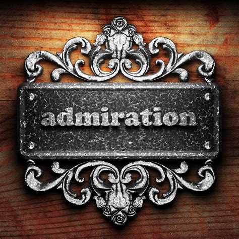 Admiration Word Of Iron On Wooden Background 6353918 Stock Photo At