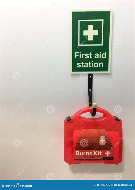 First Aid Station Stock Image Image Of Employer Cross 80732779