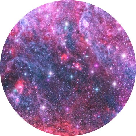 Pink Nebula Galaxy Circle Wall Decal Sticker Circle Print Etsy