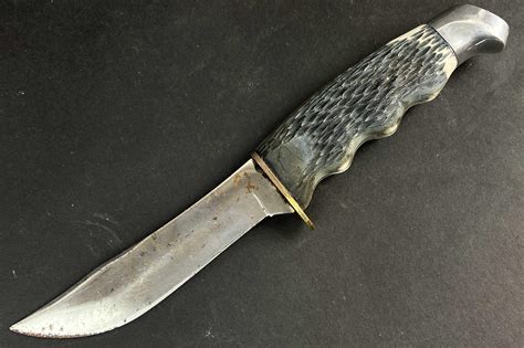 Lot Vintage Schrade Walden 147 Fixed Blade Knife