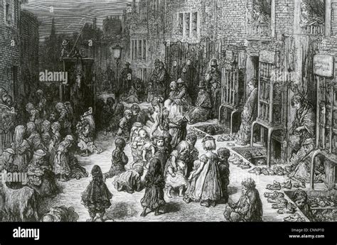 Slums In East End Of London In 19th Century Stock Photo Alamy