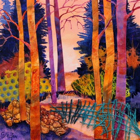 Carol Nelson Fine Art Blog Mixed Media Abstract Tree Collage Landscape