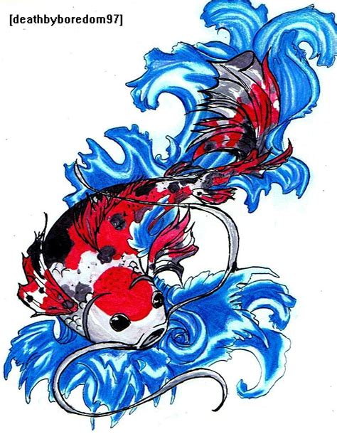 Red Blue Koi Fish Tattoo Tattoomagz › Tattoo Designs Ink Works