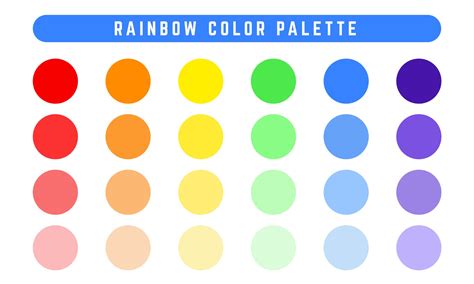 Rainbow Vector Color Palette Set 2209488 Vector Art At Vecteezy