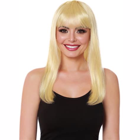 Way To Celebrate Long Blonde Bob Wig Adult Womens Halloween Accessory
