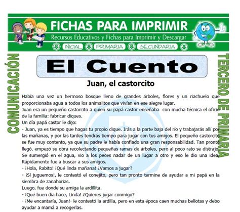 Como Hacer Un Cuento Para Tercero De Primaria Fichas Para Imprimir