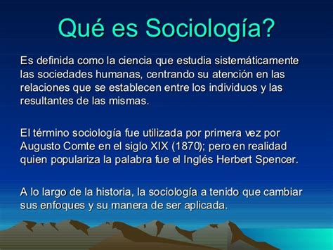 Qué Es Sociología