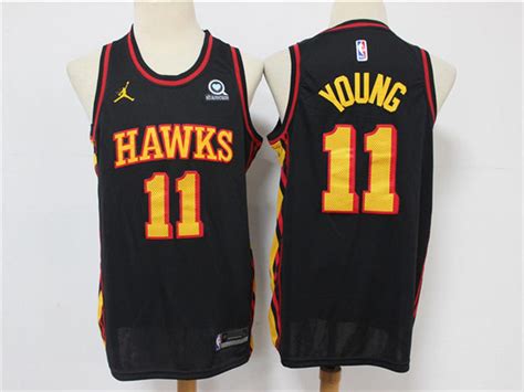 Atlanta Hawks 11 Trae Young 2020 21 Black Statement Edition Swingman