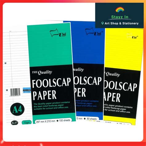Foolscap Paper Test Pad A4 Writing Pad Test Sheet Exam Pad Exam Sheet