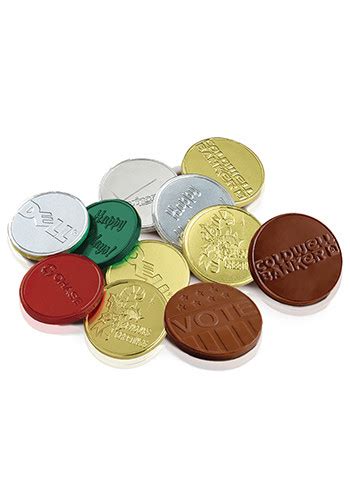 Personalized Embossed Gmet Chocolate Coins X10363 Discountmugs