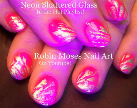 Nail Art By Robin Moses Neon Nails Glow In The Dark Nails