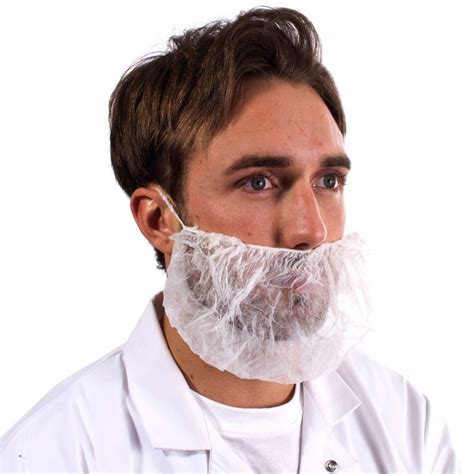 Non Woven Beard Mask White 1000 Per Pack Advanced Safety Safety