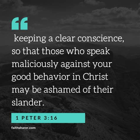 1 Peter 316 Images Keeping A Clear Conscience So That Those Who Speak