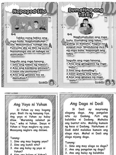 Reading Comprehension Filipino Pdf