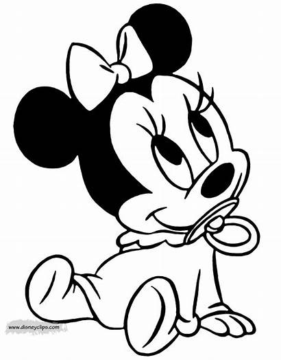 Minnie Coloring Pages Disney Daisy Pacifier Babies