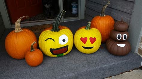 It is one of the more iconic and (fun fact: Emoji pumpkins!! | Pumpkin, Pumpkin carving, Orange black