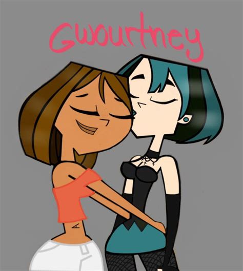 Courtney And Gwen Sweet Kisses By Avril That Kid Total Drama Island S Cartoon Characters