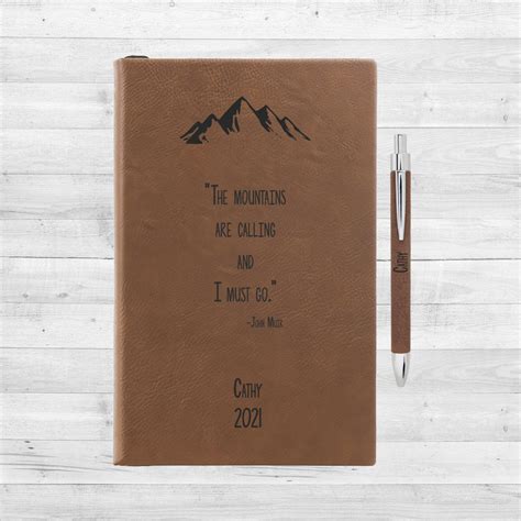 Hiking Journal Log Book The Mountains Are Calling And I Must Etsy