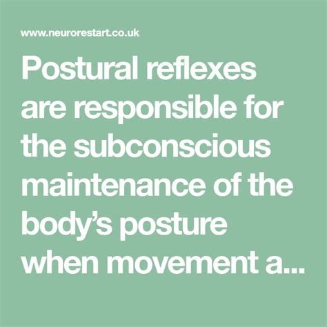 Postural Reflexes With Images Body Posture Subconscious Reflexes