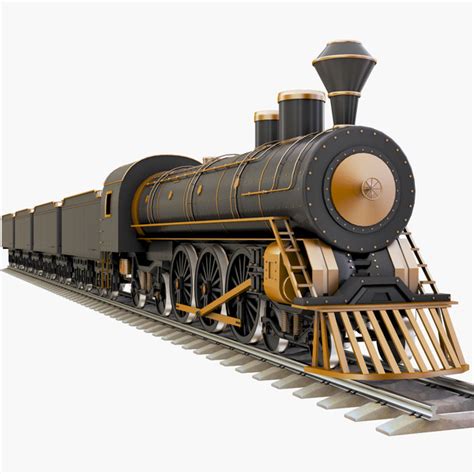 Steam Train 3d Models For Download Turbosquid