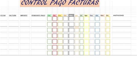 Plantilla Excel Para El Control De Pagos De Forma F Cil Plantillas Excel Pago De Facturas