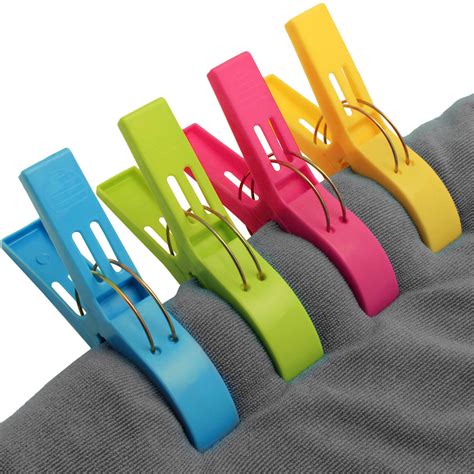 10pcs large plastic towel clips pegs beach quilt clothes pins sun lounger sunbed ebay